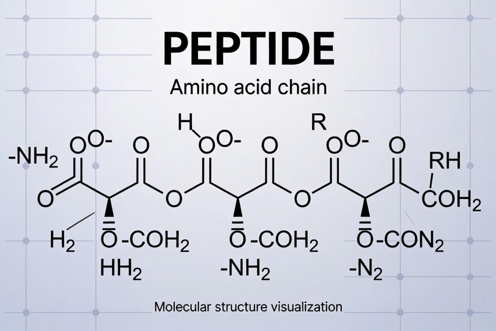 Peptide amino acid chain — molecular structure visualization